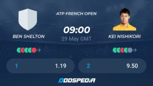 ben shelton vs kei nishikori